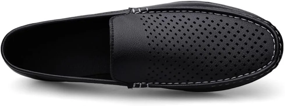 Mens Loafers Moccasins Shoes Breathable Simple Vegan Leather Lightweight Resistant Flat Heel Classic Party Slip On