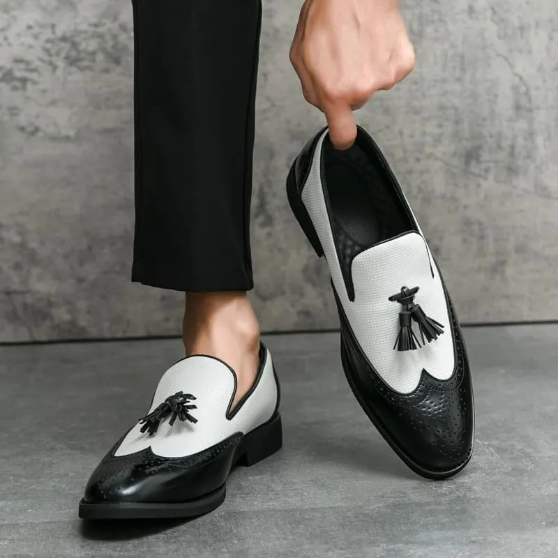 Men's Penny Loafers Tassels Casual Slip-On Shoes and Weeding Dress Shoes for Men