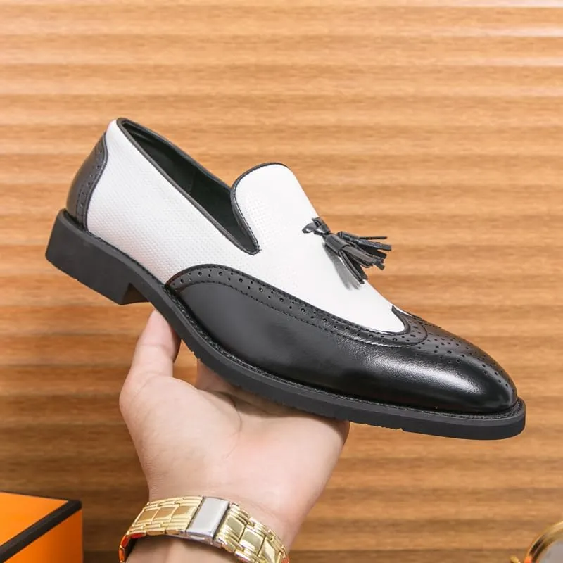 Men's Penny Loafers Tassels Casual Slip-On Shoes and Weeding Dress Shoes for Men