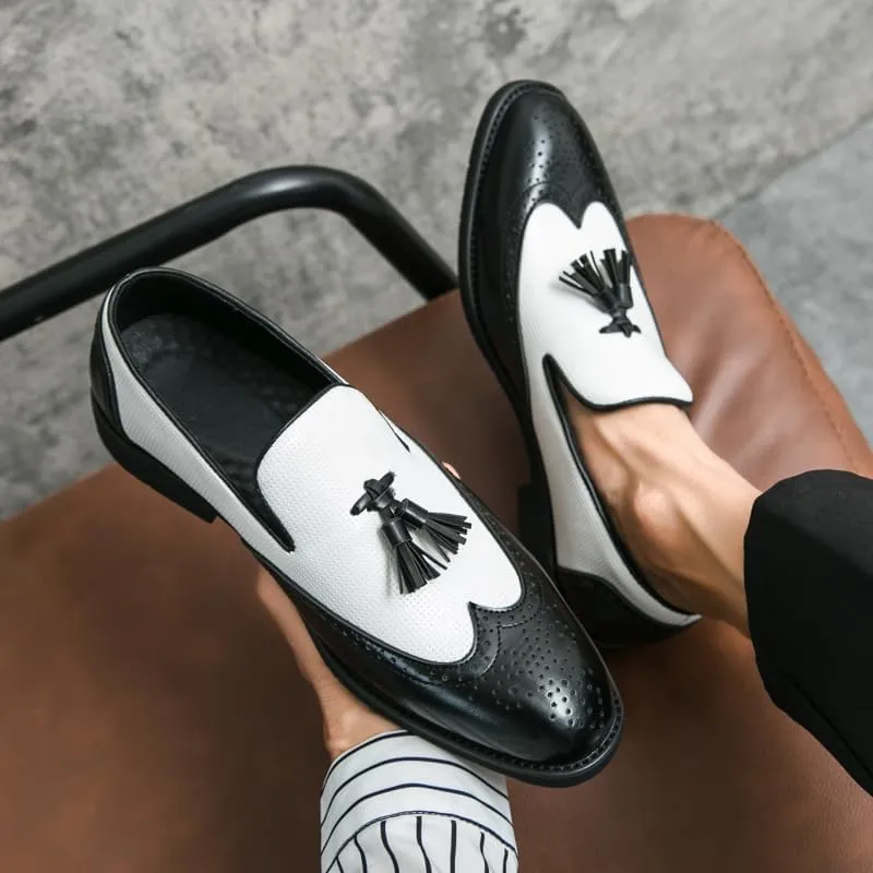 Men's Penny Loafers Tassels Casual Slip-On Shoes and Weeding Dress Shoes for Men