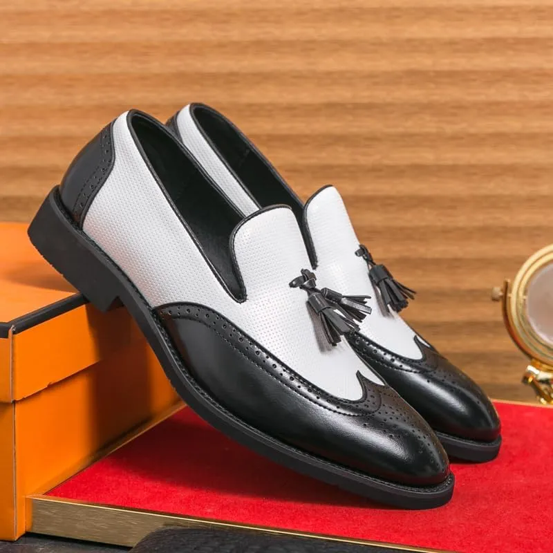 Men's Penny Loafers Tassels Casual Slip-On Shoes and Weeding Dress Shoes for Men