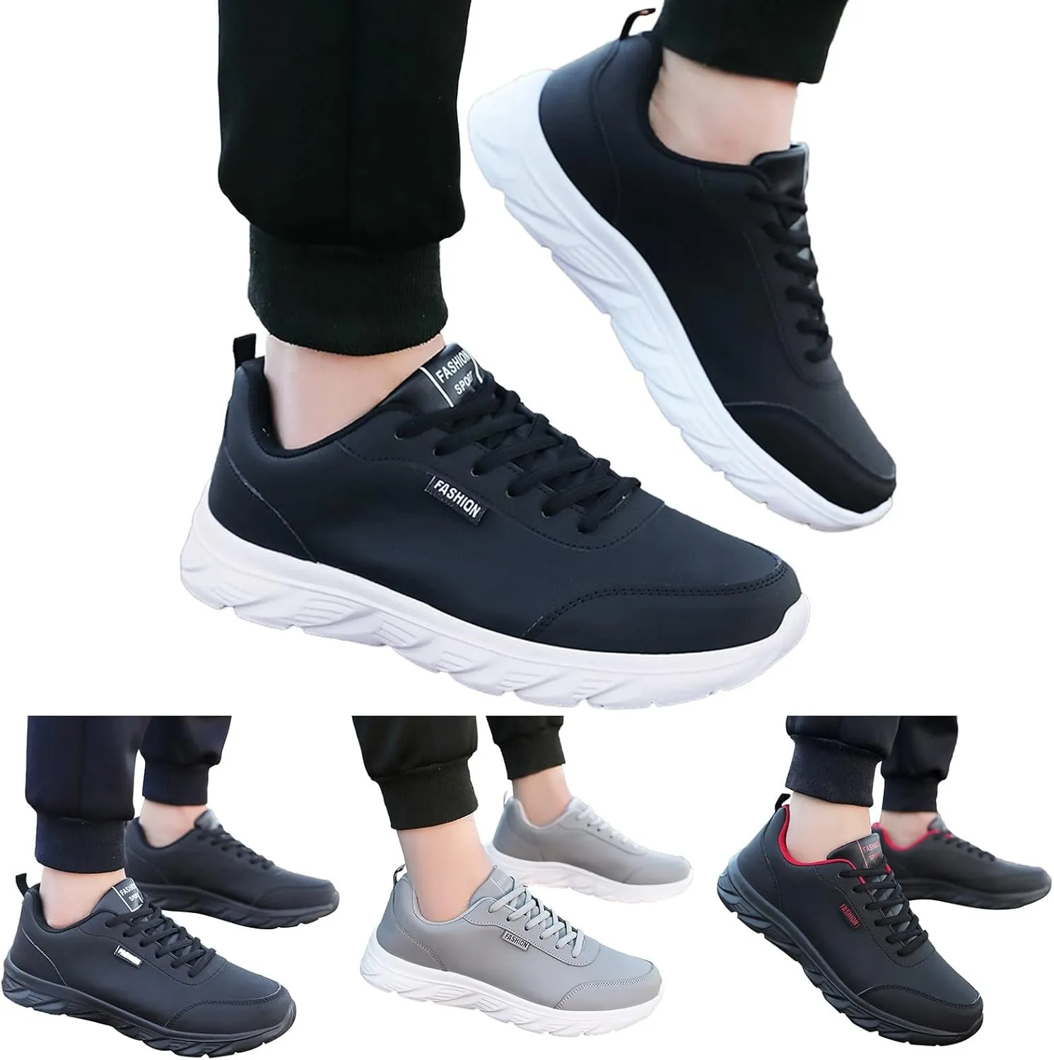 Men's Stylish Lightweight Sneakers Breathable and Light Outdoor Comfy Walking Shoe Elastic Fly Woven Mesh Shoes