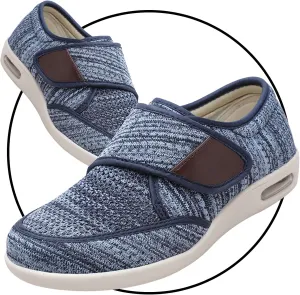 Men's Wide Fit Slip-On Trainers | Comfortable Memory Foam Casual Walking Shoes for Gym and Sports