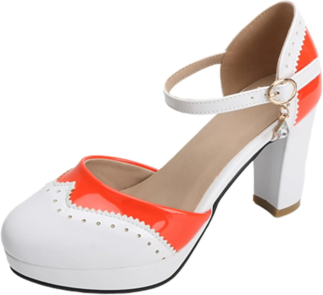 MEOTINA Cute Bow Heels Mary Janes Shoes Women Dress Platform Strappy High Heels Kawaii Shoes