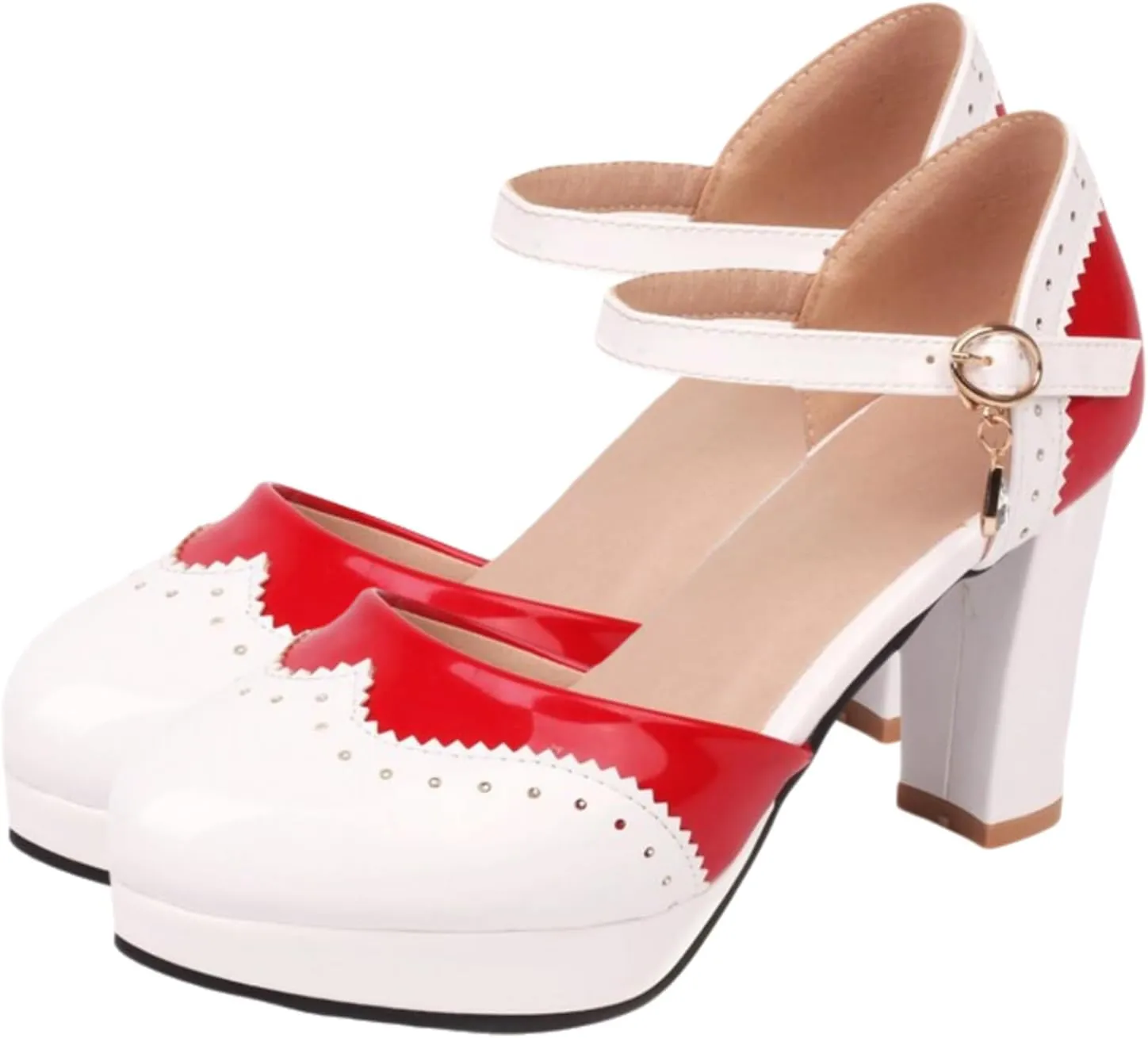 MEOTINA Cute Bow Heels Mary Janes Shoes Women Dress Platform Strappy High Heels Kawaii Shoes