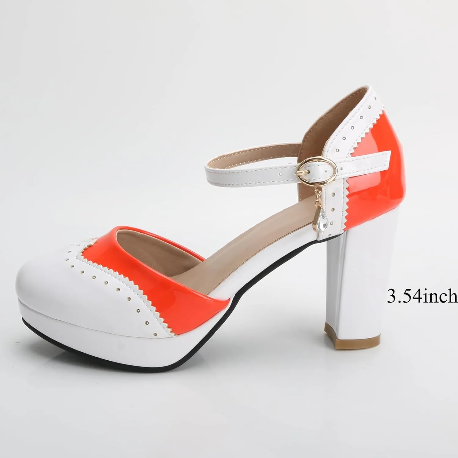 MEOTINA Cute Bow Heels Mary Janes Shoes Women Dress Platform Strappy High Heels Kawaii Shoes