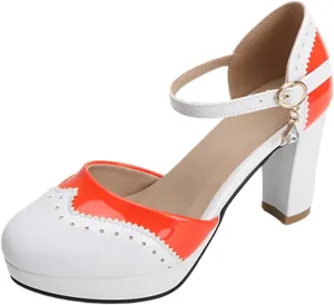 MEOTINA Cute Bow Heels Mary Janes Shoes Women Dress Platform Strappy High Heels Kawaii Shoes