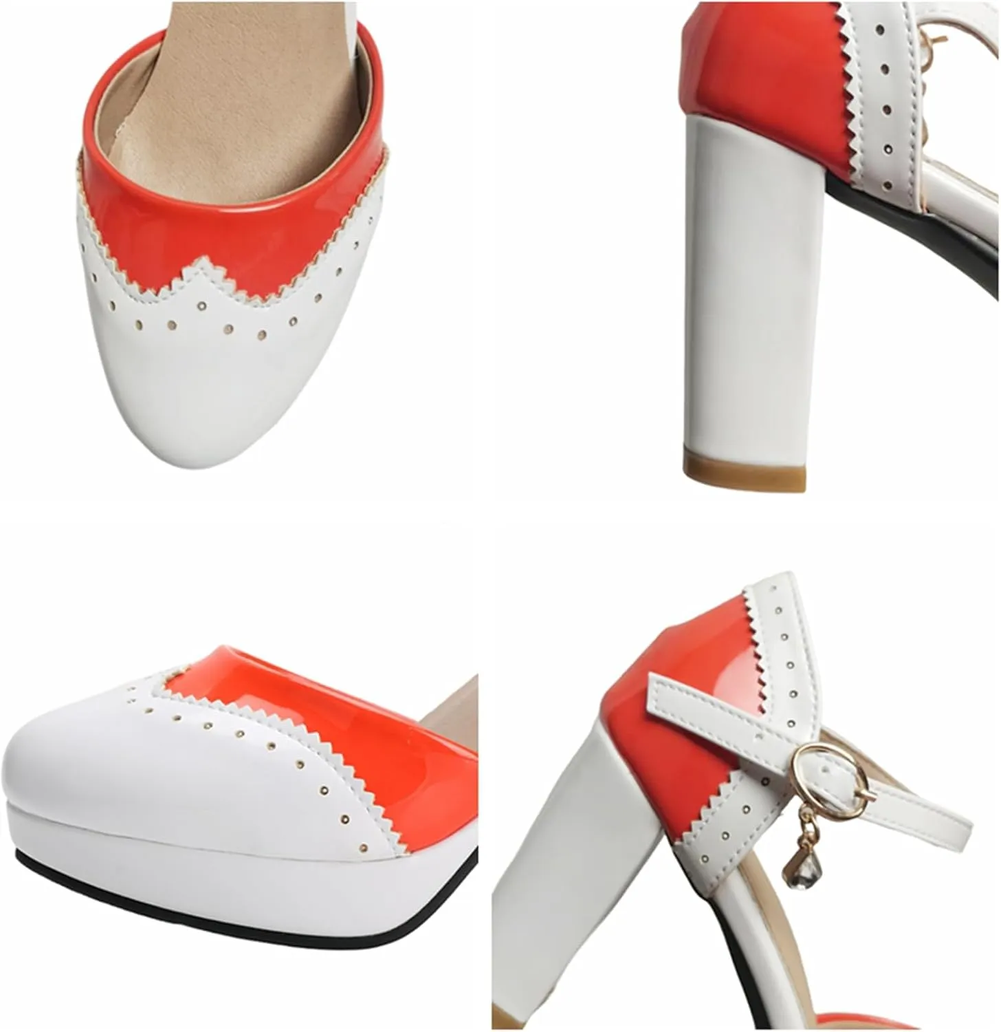 MEOTINA Cute Bow Heels Mary Janes Shoes Women Dress Platform Strappy High Heels Kawaii Shoes