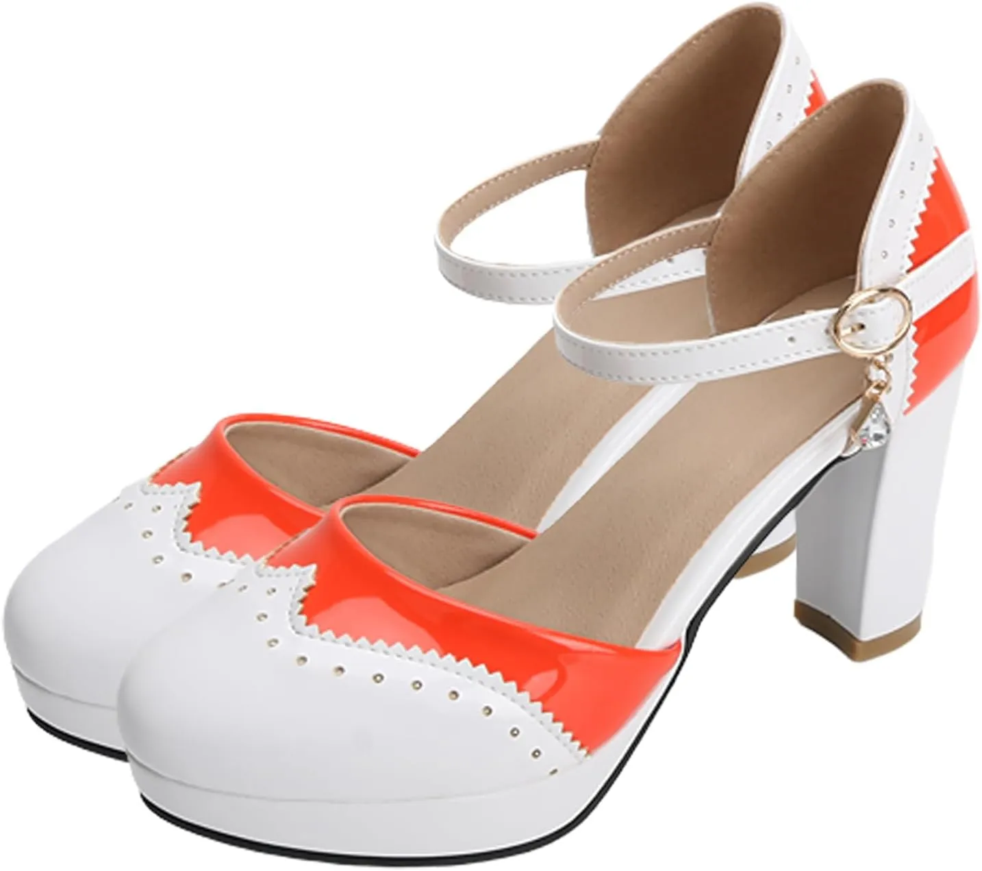 MEOTINA Cute Bow Heels Mary Janes Shoes Women Dress Platform Strappy High Heels Kawaii Shoes