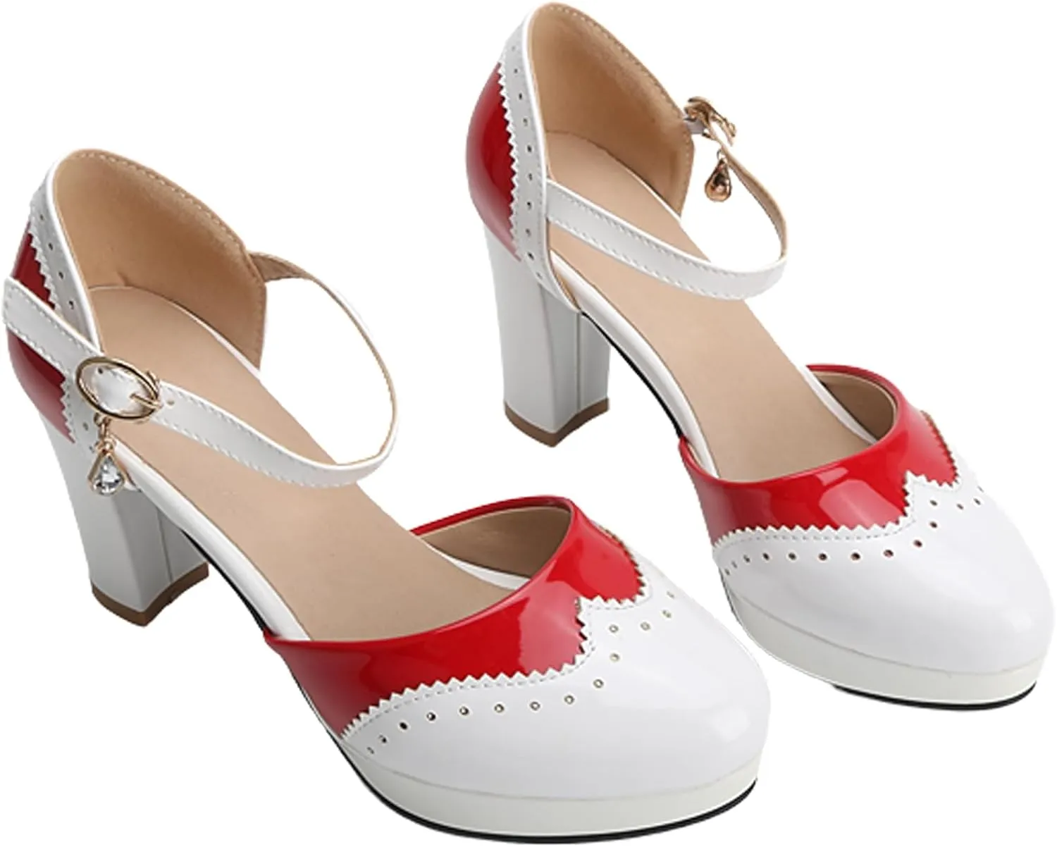 MEOTINA Cute Bow Heels Mary Janes Shoes Women Dress Platform Strappy High Heels Kawaii Shoes