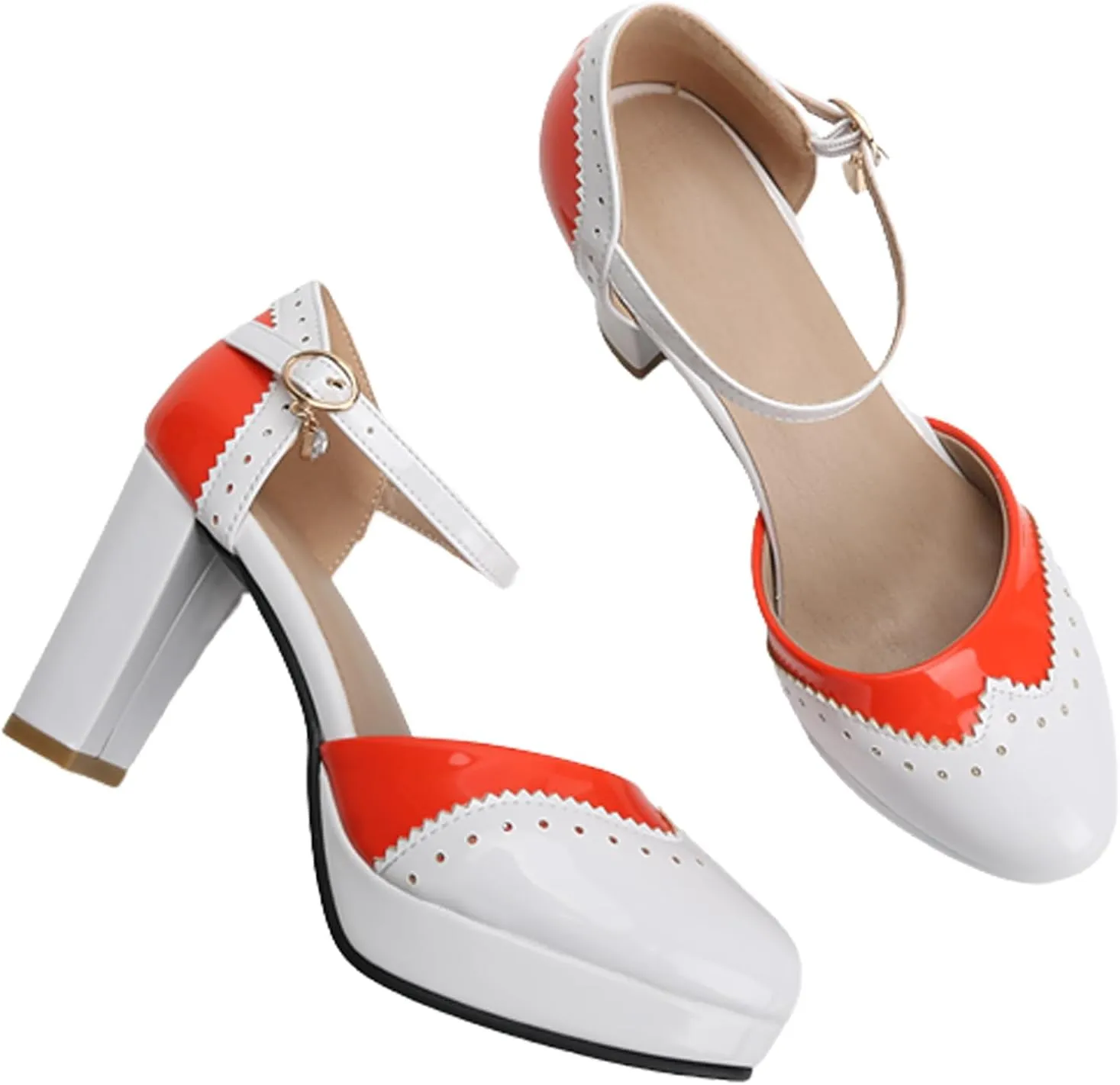 MEOTINA Cute Bow Heels Mary Janes Shoes Women Dress Platform Strappy High Heels Kawaii Shoes