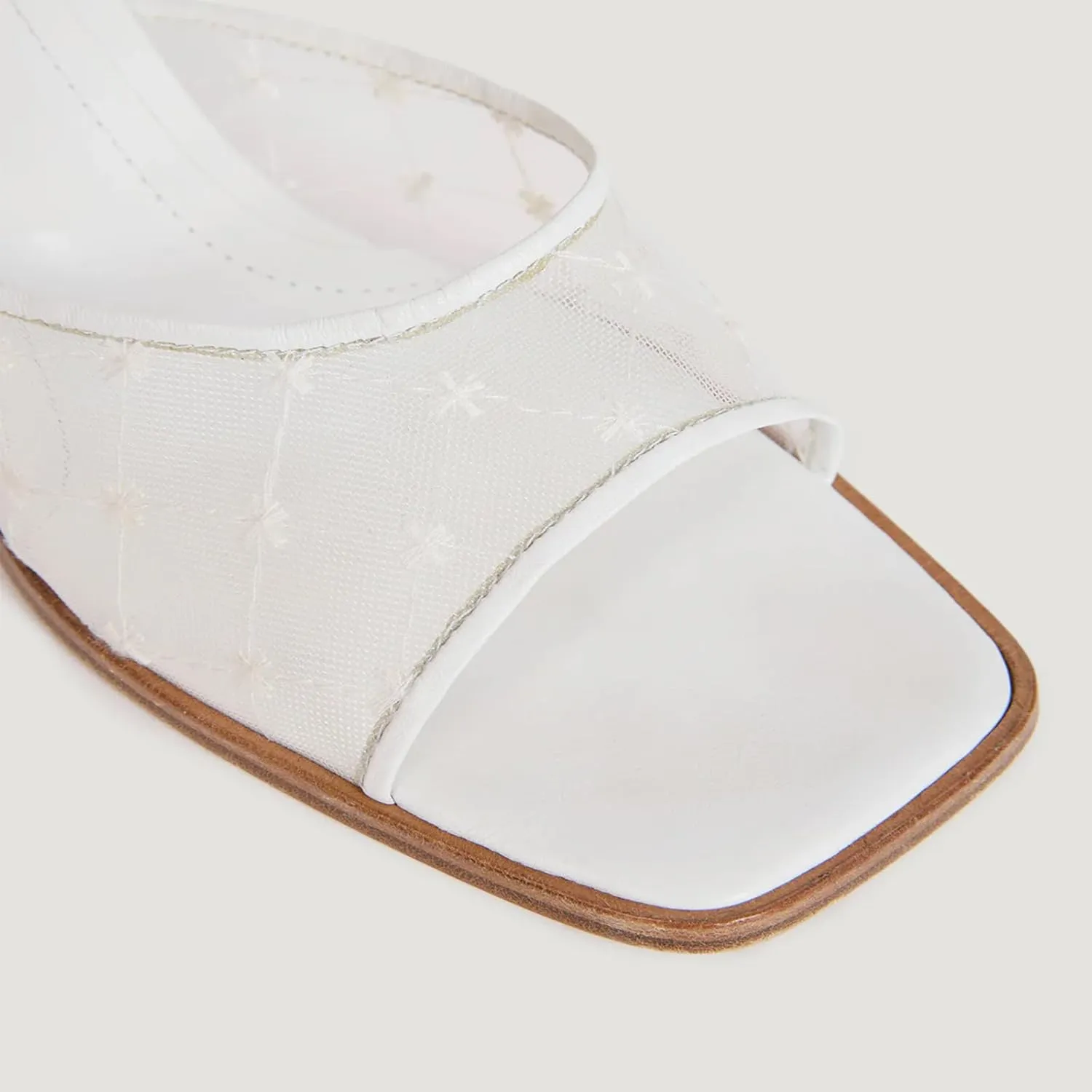 Mesh Wedge Sandals for Women Platform Espadrille Raffia Square Open Toe Slide Mule Sandal Casual Comfortable Summer Dress Shoes