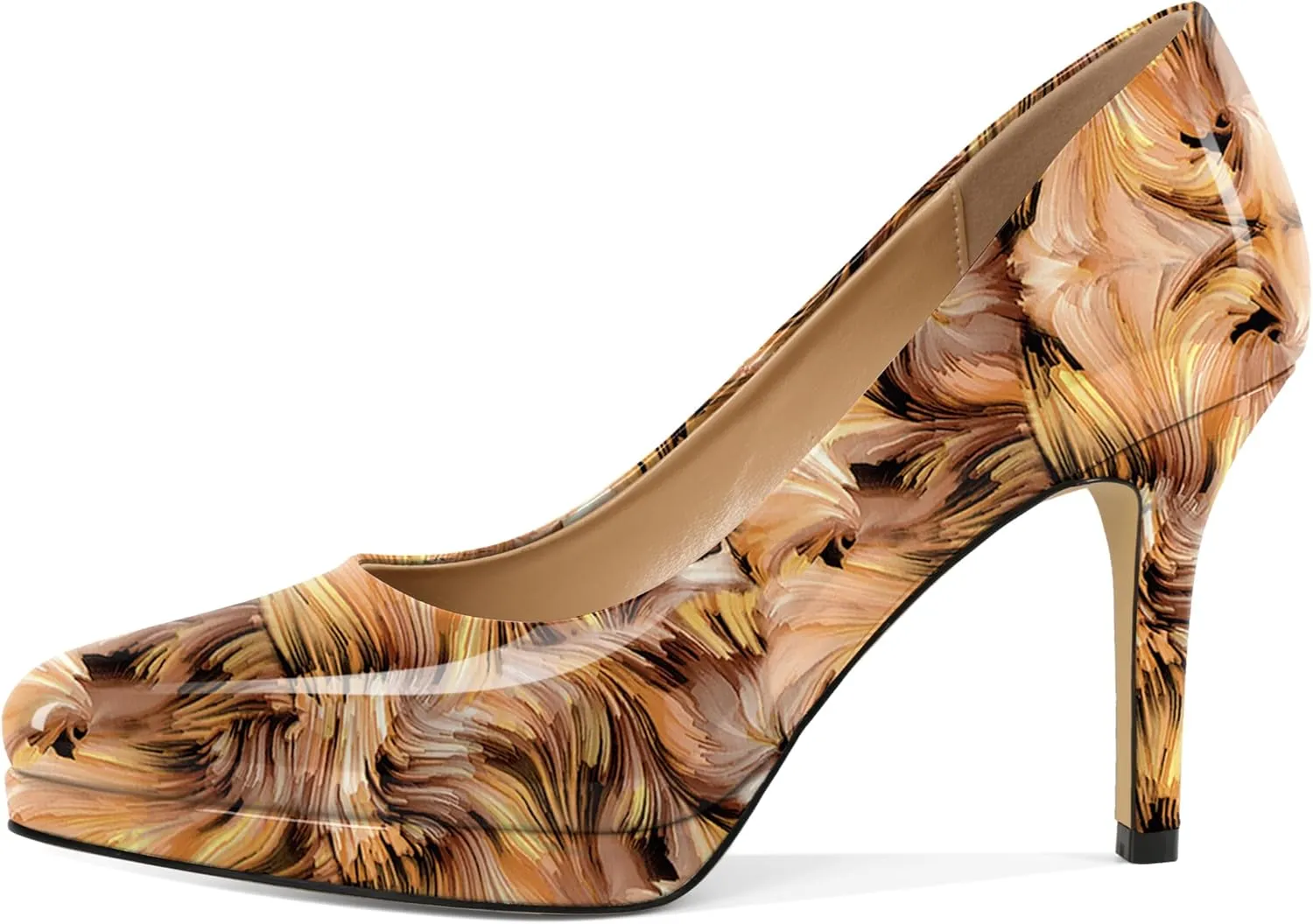 Mettesally Women High Heels Platform Pumps Stilettos Slip-on Fashion Daily Office Women Shoes 3.5 Inches