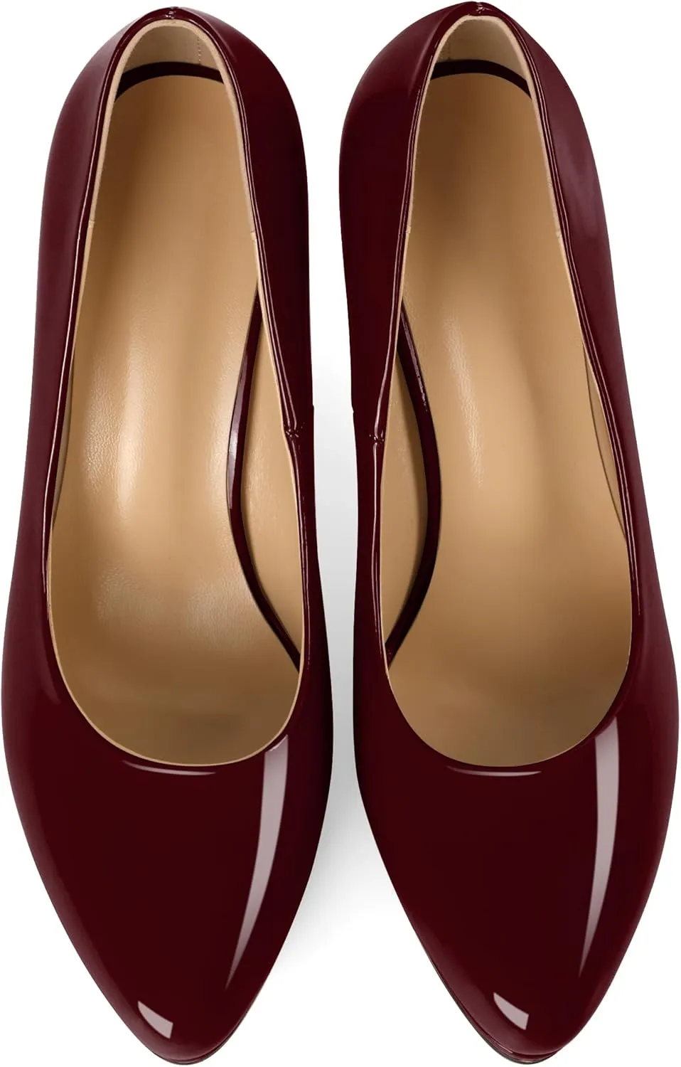 Mettesally Women High Heels Platform Pumps Stilettos Slip-on Fashion Daily Office Women Shoes 3.5 Inches