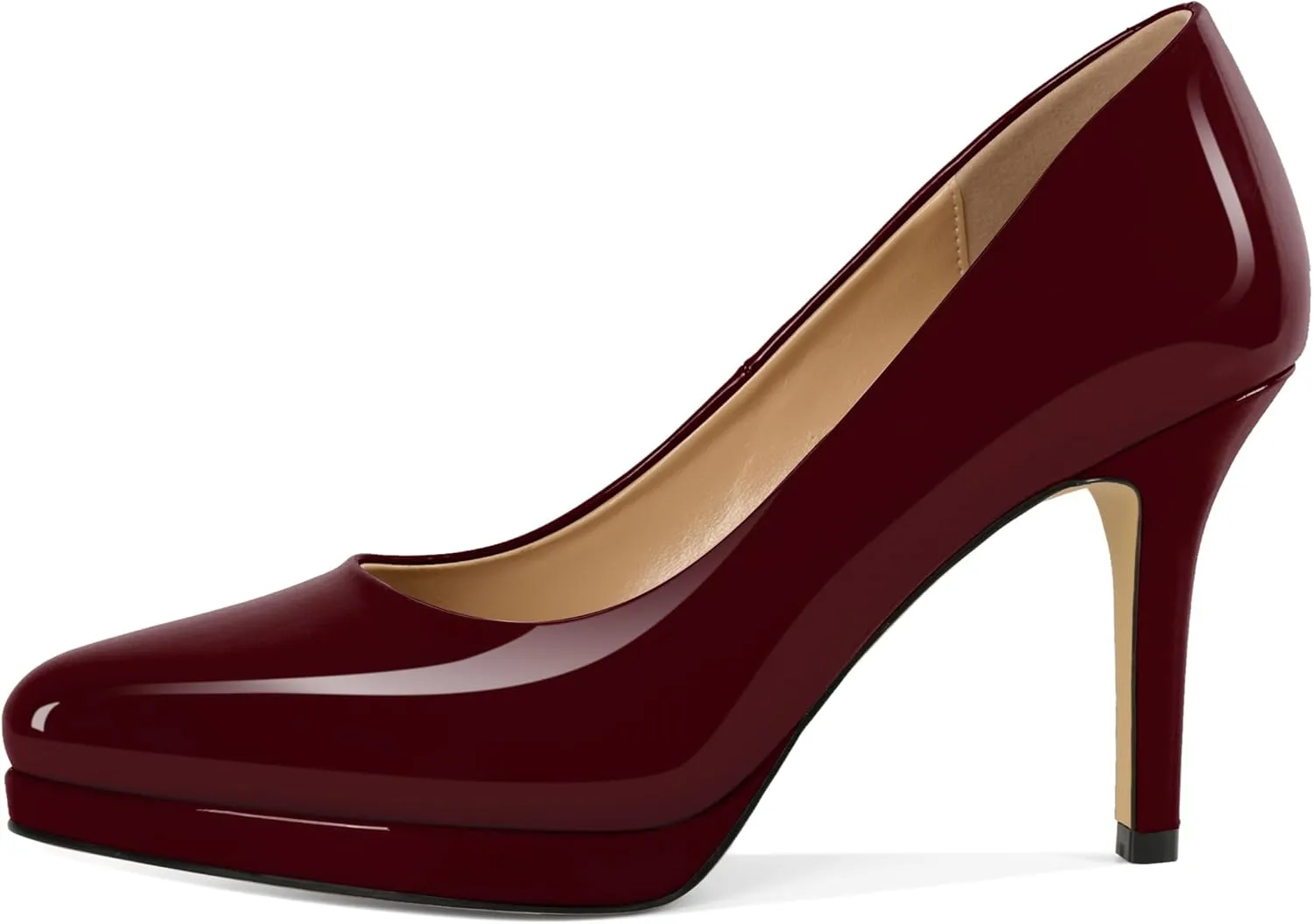 Mettesally Women High Heels Platform Pumps Stilettos Slip-on Fashion Daily Office Women Shoes 3.5 Inches