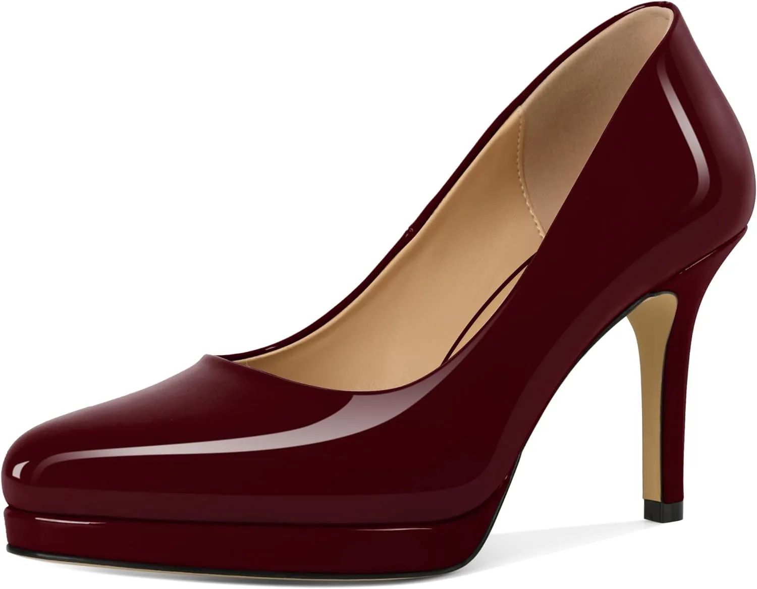Mettesally Women High Heels Platform Pumps Stilettos Slip-on Fashion Daily Office Women Shoes 3.5 Inches