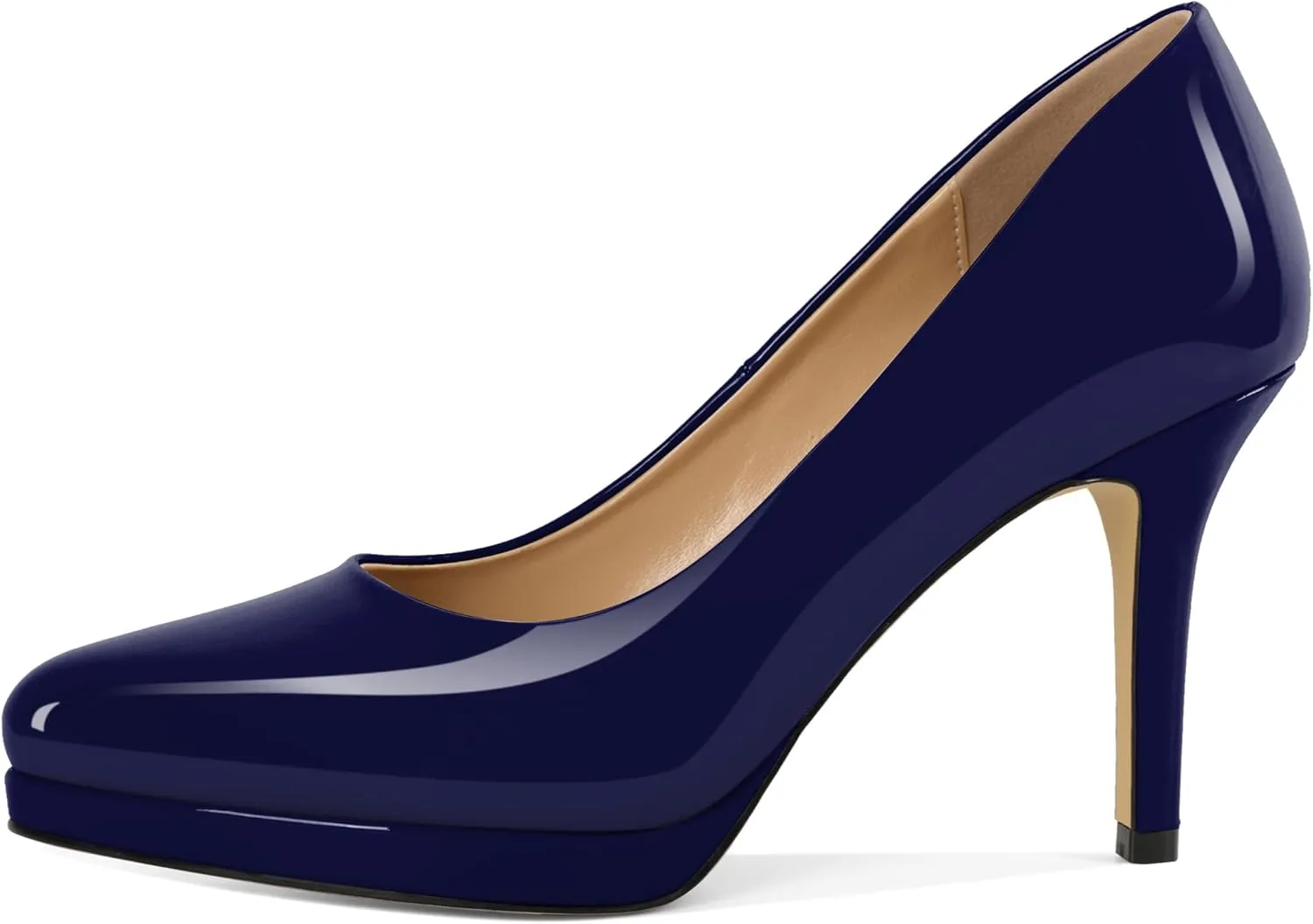 Mettesally Women High Heels Platform Pumps Stilettos Slip-on Fashion Daily Office Women Shoes 3.5 Inches