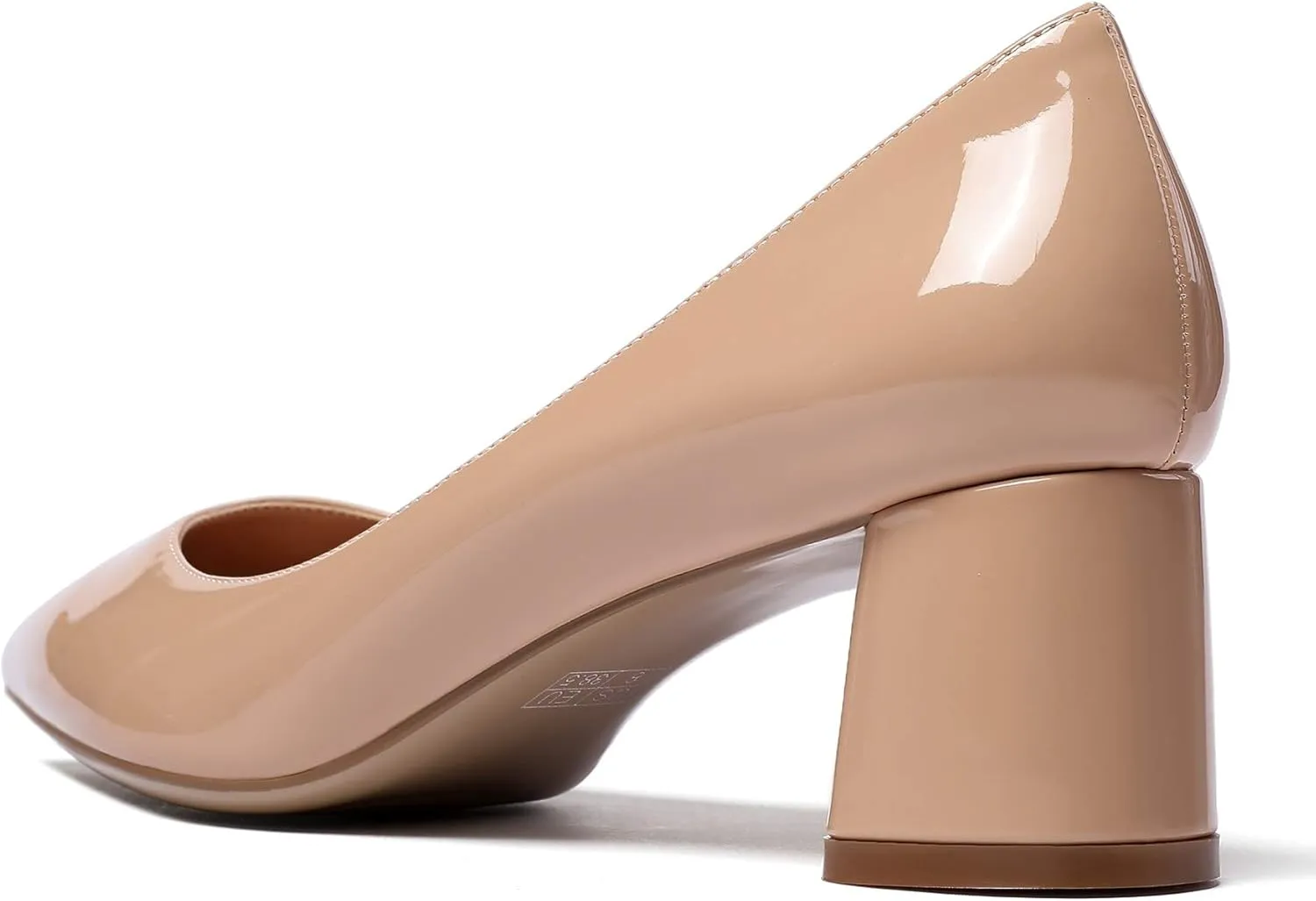 Mettesally Women's Mid Chunky Heel Pumps Classic Closed Pointed Toe Chic Shoes Slip on Comfortable Block Heel for Party Wedding Business Office Dress