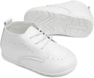 Miamooi Infant Baby Boys Girls Loafers Classic PU Leather Wedding Dress Shoes Toddler Brogue Formal Flat Lazy Crib Oxford First Walking Christening Shoe