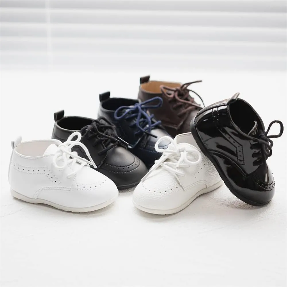 Miamooi Infant Baby Boys Girls Loafers Classic PU Leather Wedding Dress Shoes Toddler Brogue Formal Flat Lazy Crib Oxford First Walking Christening Shoe