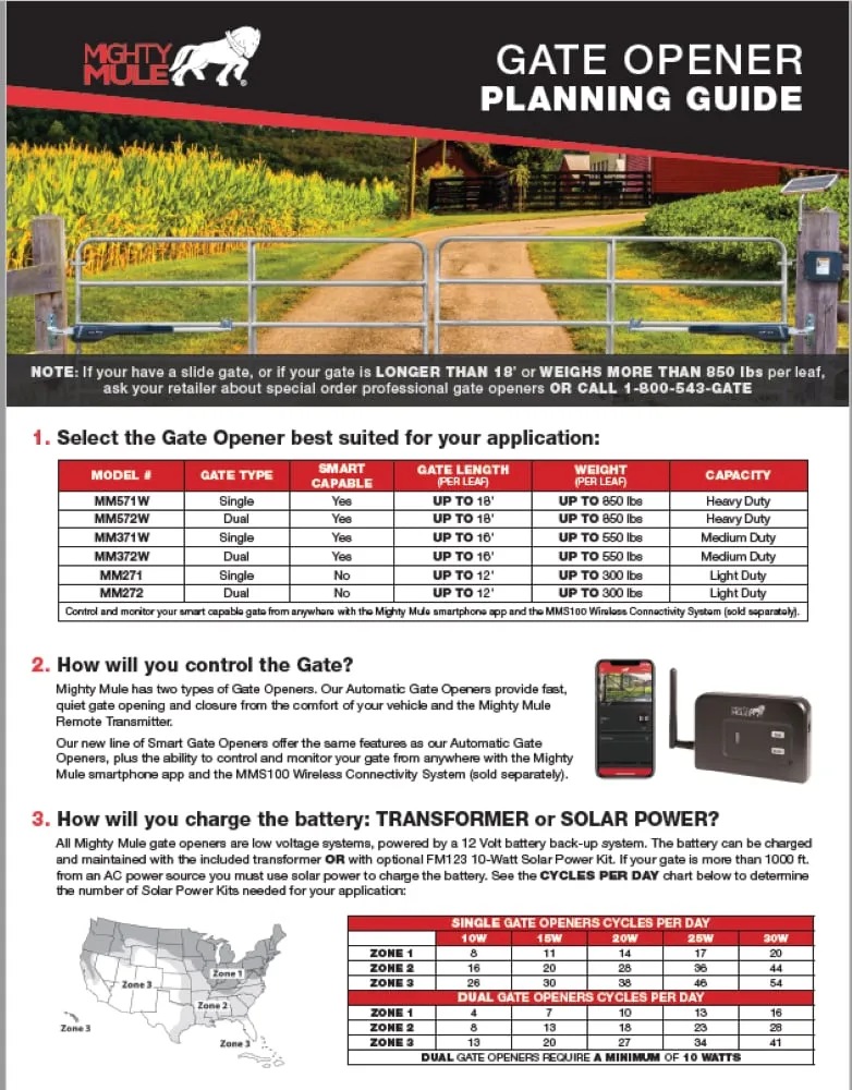 Mighty Mule 12-ft Dual Swing Universal Battery Driveway Gate Opener Kit (Solar Compatible)
