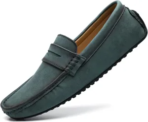 Minishion Boys Mens Casual Shoes Slip on Loafers Walking Driving Moccasins with Buckle YY001