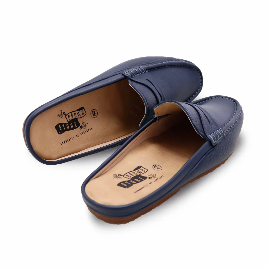 Mochi Mule Wrinkle Soft Navy