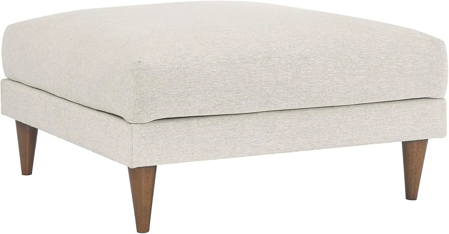 Modway EEI-6481-HEI Zoya Down Filled Overstuffed Ottoman, Ivory Fabric
