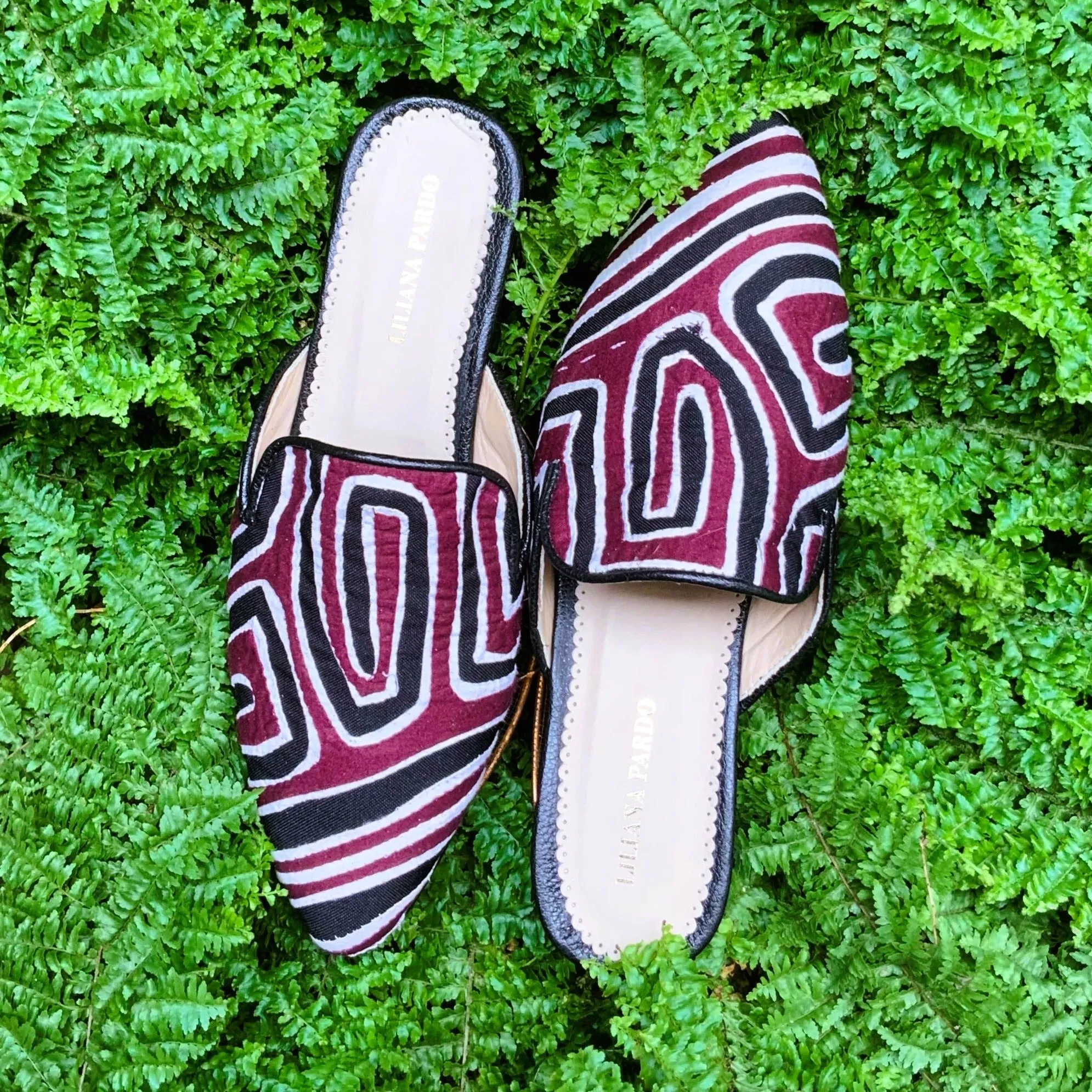 Mola Mules | Black Multicolor