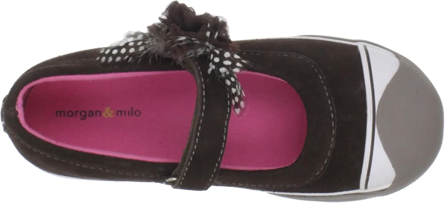 Morgan & Milo Avril MJ Feathered Floral Mary Jane Sneaker (Infant/Toddler/Little Kid)