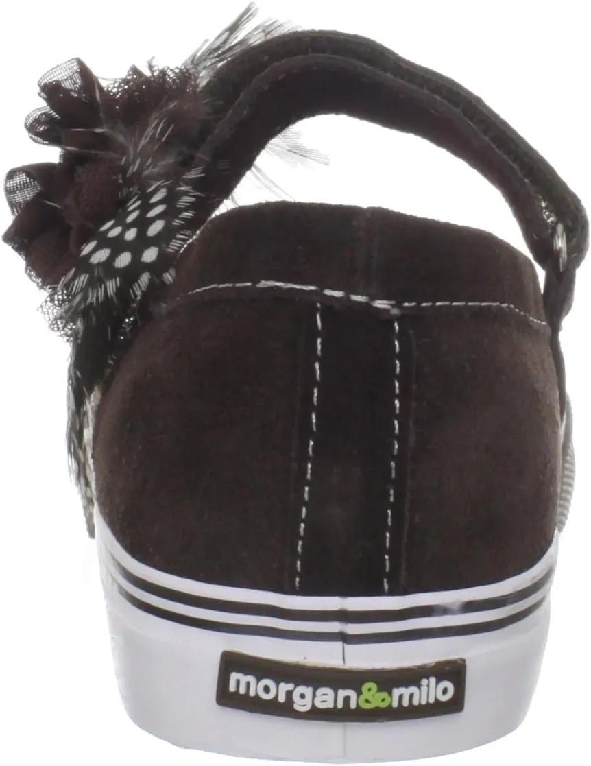 Morgan & Milo Avril MJ Feathered Floral Mary Jane Sneaker (Infant/Toddler/Little Kid)