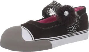 Morgan & Milo Avril MJ Feathered Floral Mary Jane Sneaker (Infant/Toddler/Little Kid)