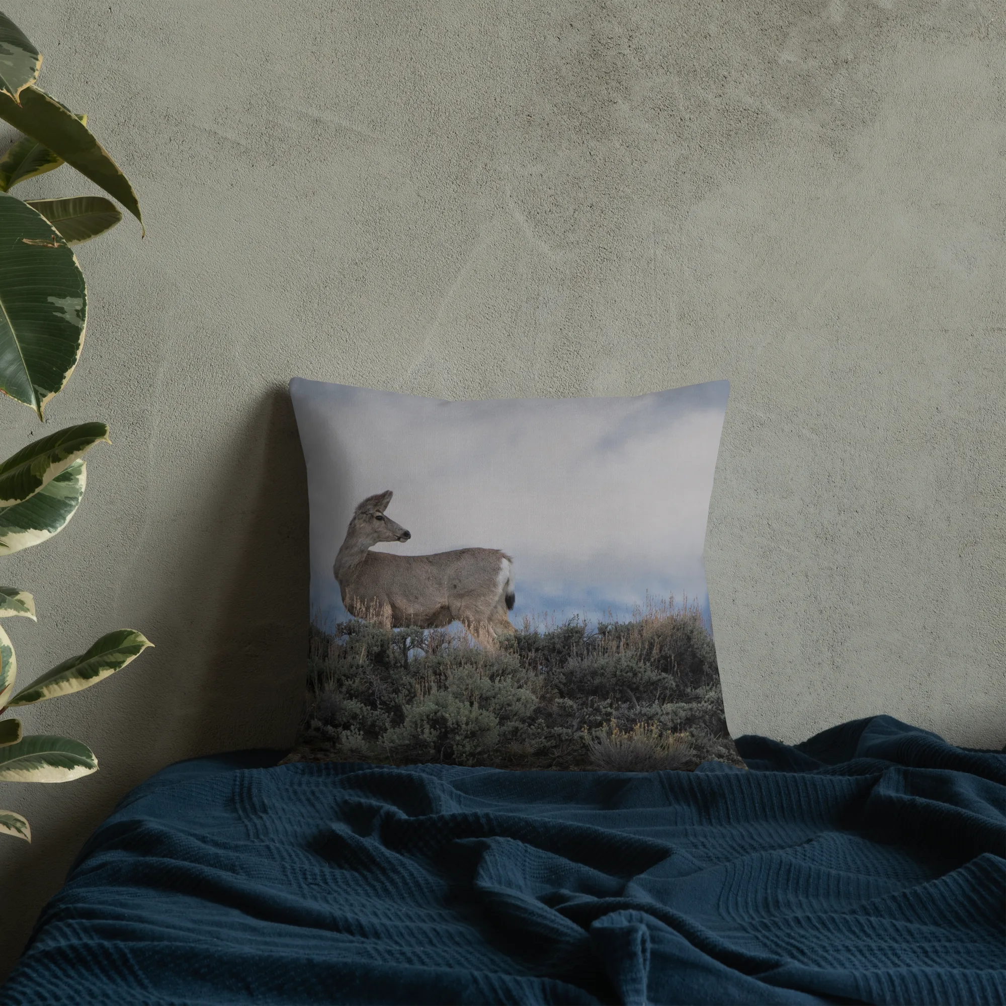 Mule Deer Premium Pillow