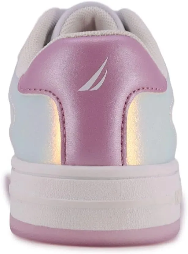 Nautica Girls Fashion Shoe - Lace-Up Low-Top Tennis Sneakers for Big Kids, Little Kids & Toddlers (Regular Heel/Platform Sole)