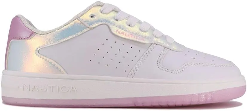 Nautica Girls Fashion Shoe - Lace-Up Low-Top Tennis Sneakers for Big Kids, Little Kids & Toddlers (Regular Heel/Platform Sole)