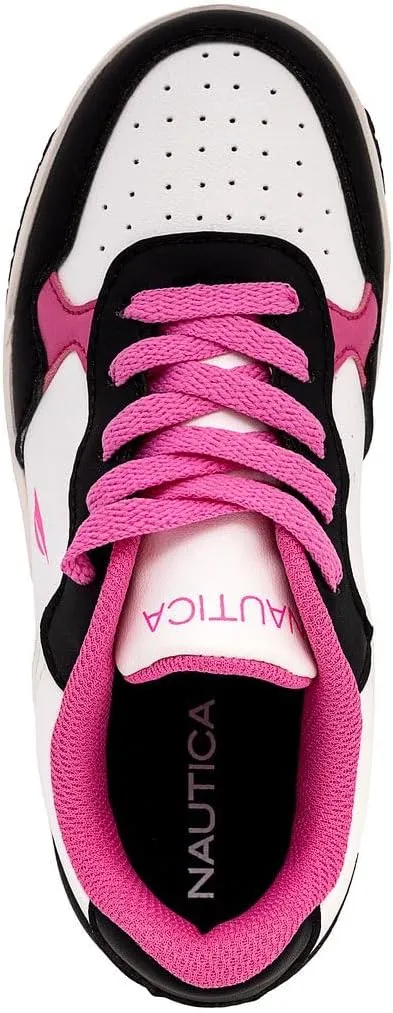 Nautica Girls Fashion Shoe - Lace-Up Low-Top Tennis Sneakers for Big Kids, Little Kids & Toddlers (Regular Heel/Platform Sole)