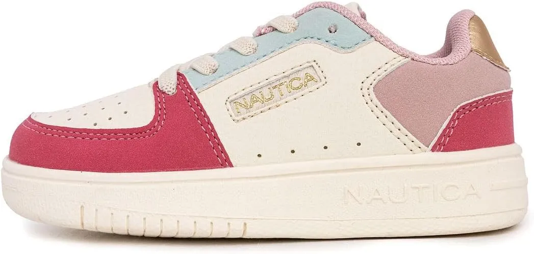 Nautica Girls Fashion Shoe - Lace-Up Low-Top Tennis Sneakers for Big Kids, Little Kids & Toddlers (Regular Heel/Platform Sole)
