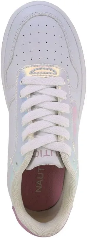 Nautica Girls Fashion Shoe - Lace-Up Low-Top Tennis Sneakers for Big Kids, Little Kids & Toddlers (Regular Heel/Platform Sole)