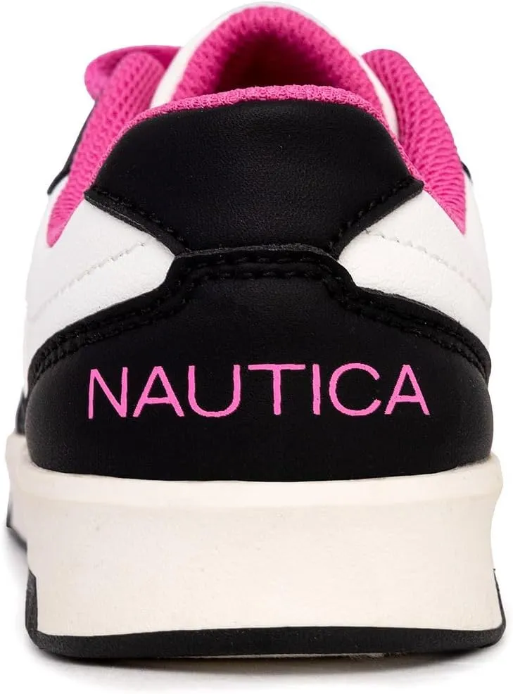 Nautica Girls Fashion Shoe - Lace-Up Low-Top Tennis Sneakers for Big Kids, Little Kids & Toddlers (Regular Heel/Platform Sole)