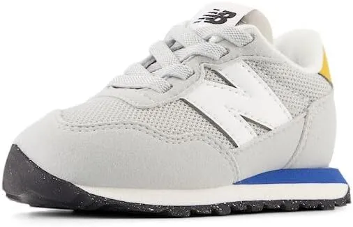 New Balance Kids 237 Bungee Sneaker, BRIGHTON GREY/BLUE AGATE, 5 M Toddler (1-4 Years)