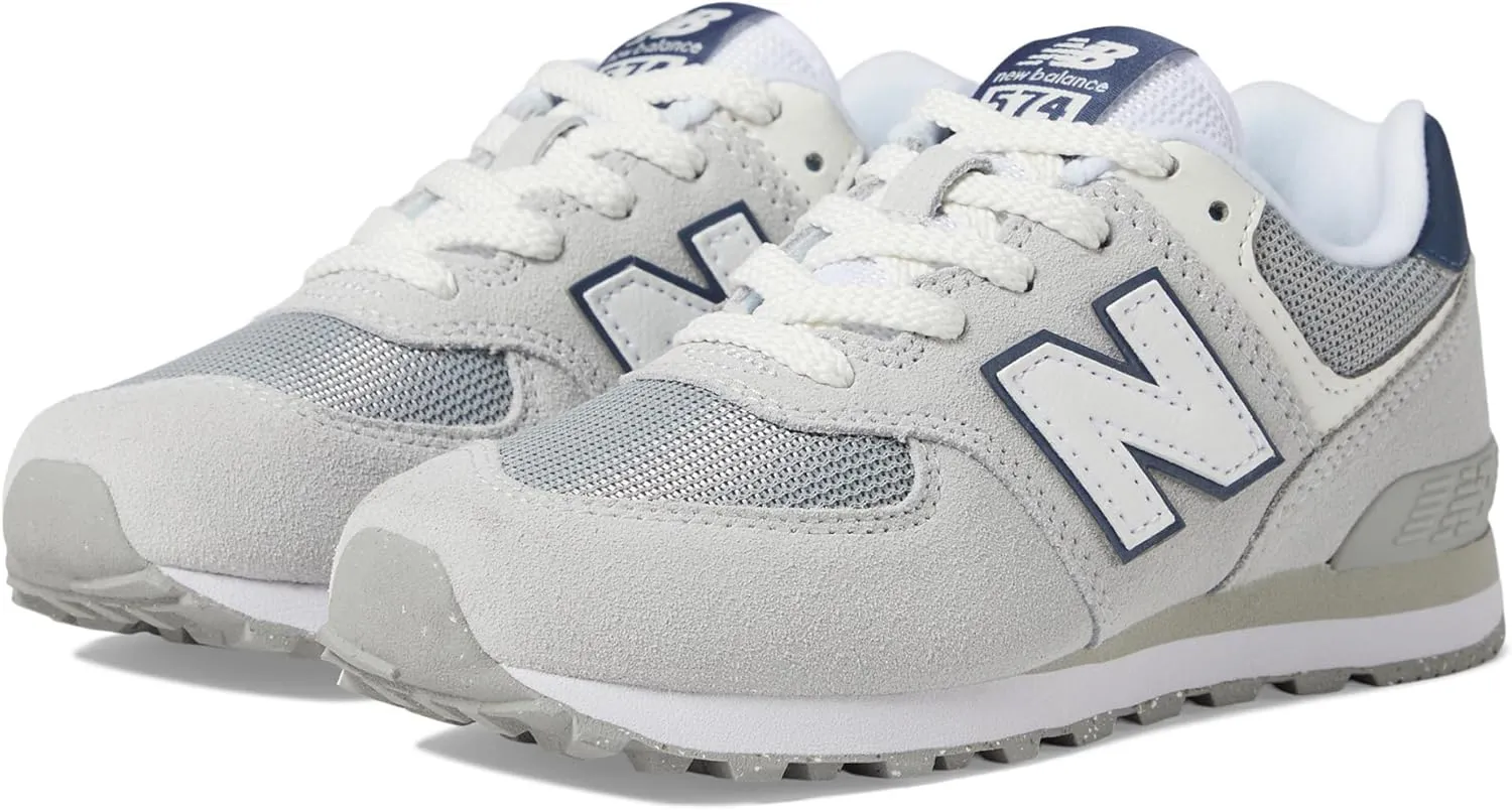 New Balance Kids 574 V1 70s Racing Lace-up Sneaker, Brighton Grey/Nb Navy, 11.5 Wide US Unisex Little
