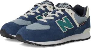 New Balance Kids 574 V1 70s Racing Lace-up Sneaker, Nb Navy/Slate Gray, 7 Wide US Unisex Big