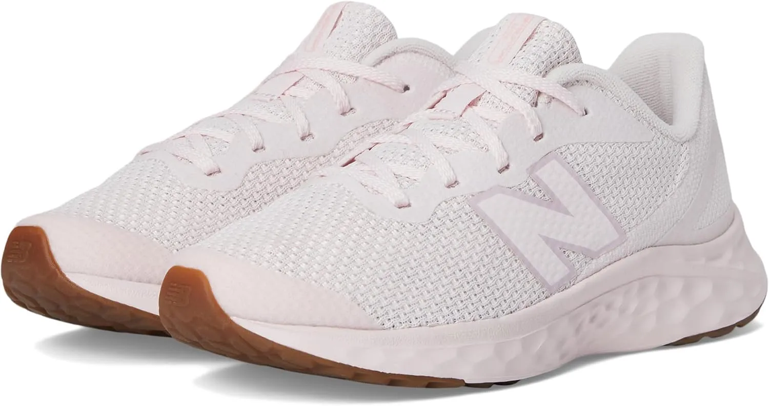 New Balance KIds Arishi Fresh Foam v4 Sneaker, PINK GRANITE/MID CENTURY PINK, 6.5 XW Big Kid (8-12 Years)