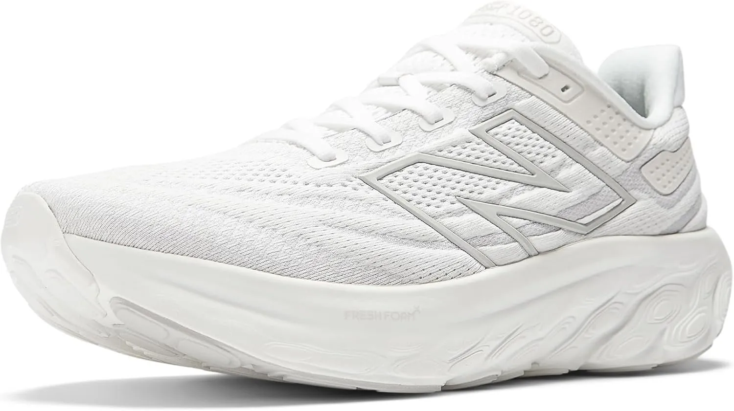 New Balance Men's M1080W13 Running Shoe, White/Light Silver Metallic, 12.5 X-Wide