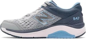 New Balance Women's 847 V4 Walking Shoe, Light Aluminum/Vintage Indigo, 6.5
