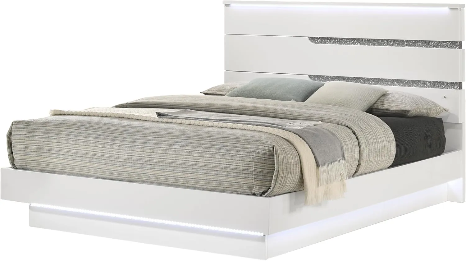 New Classic Furniture Paradox Wood Queen Bed, White