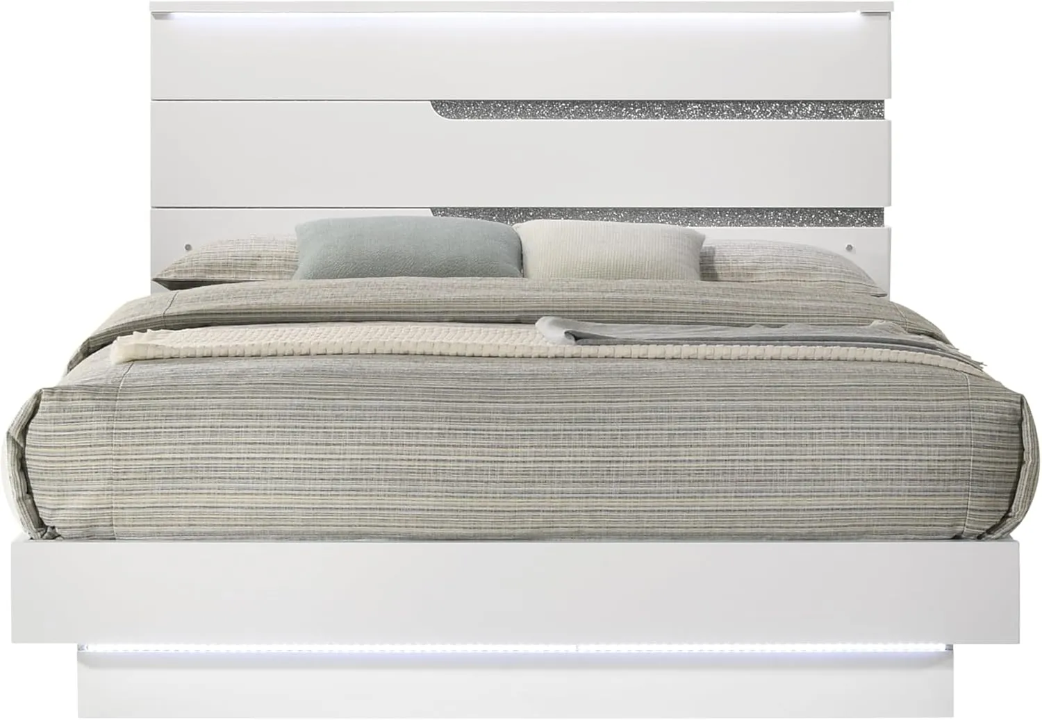 New Classic Furniture Paradox Wood Queen Bed, White