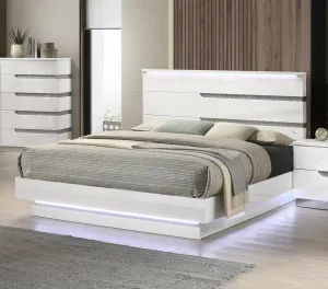 New Classic Furniture Paradox Wood Queen Bed, White