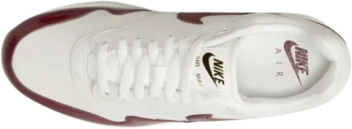 Nike Air Max 1 LX Women's Shoes (FJ3169-100, Sail/Sail/Gum Light Brown/Team Red)