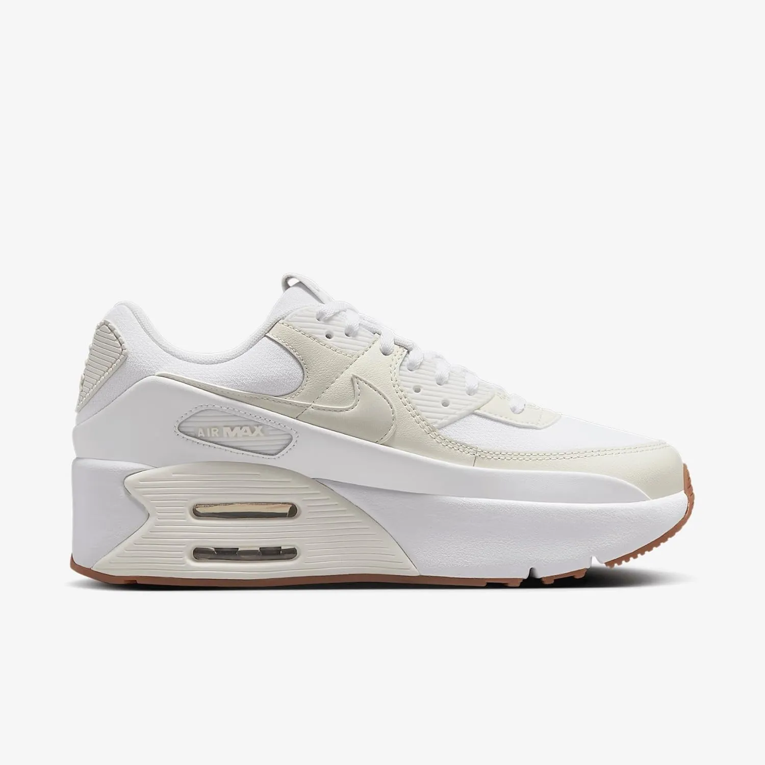 Nike Air Max 90 LV8 Women's Shoes (FD4328-111, White/Soft Pearl/Platinum Tint/Sail)
